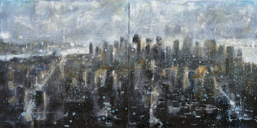 From my window (diptych) van Solveiga, Schilderij te koop op Singulart