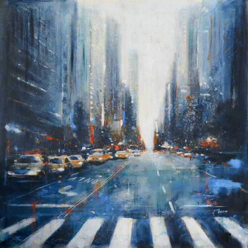 Blue Manhattan van Solveiga, Schilderij te koop op Singulart