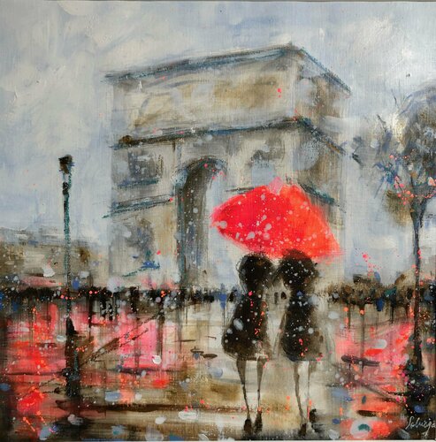 Place de l'Etoile di Solveiga, Opera su carta in vendita su Singulart