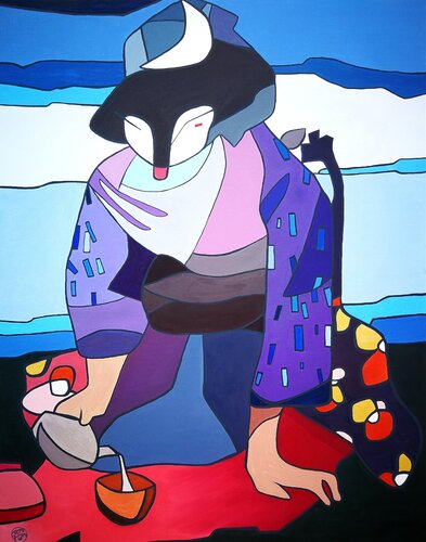 Geisha Ame di Puche, Pittura in vendita su Singulart