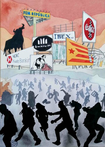 Vallas donde vayas. Independencia 1 di Puche, Opera su carta in vendita su Singulart