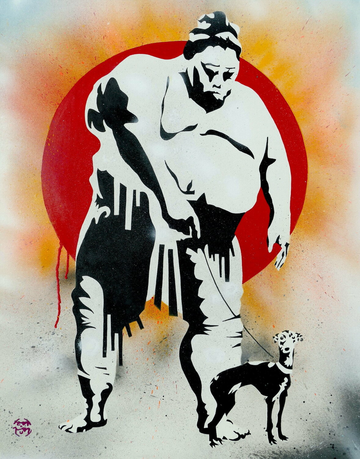 Stencil sumo y galgo italiano II Puche