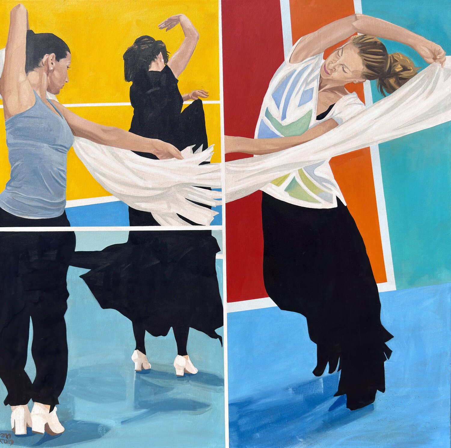 Serie Flamencas I Puche Original painting for sale