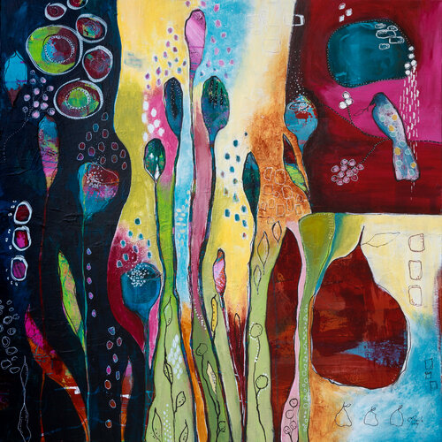 Jardin de rêves van Chantal Proulx, Schilderij te koop op Singulart