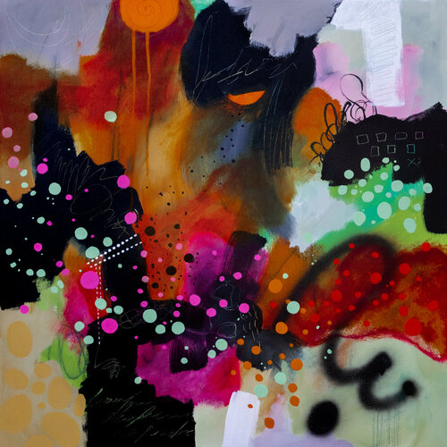 Promenade avec mon chien van Chantal Proulx, Schilderij te koop op Singulart