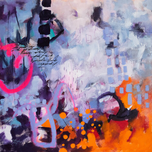 Quand tu es là, mon coeur fait boum van Chantal Proulx, Schilderij te koop op Singulart