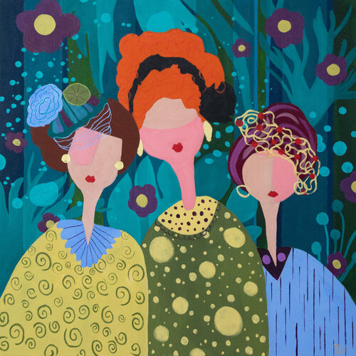 Les triplettes by Chantal Proulx, Painting for Sale on Singulart
