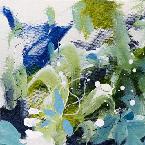 Entre les branches, un éclat d'azur by Chantal Proulx, 회화 for Sale on Singulart