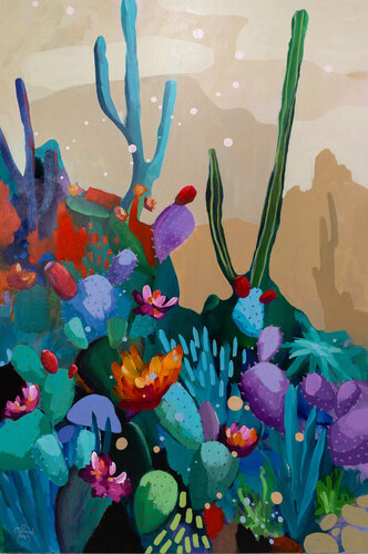 Désert de Saguaro di Chantal Proulx, Pittura in vendita su Singulart