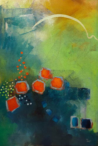 Pépins de citrouille di Chantal Proulx, Pittura in vendita su Singulart