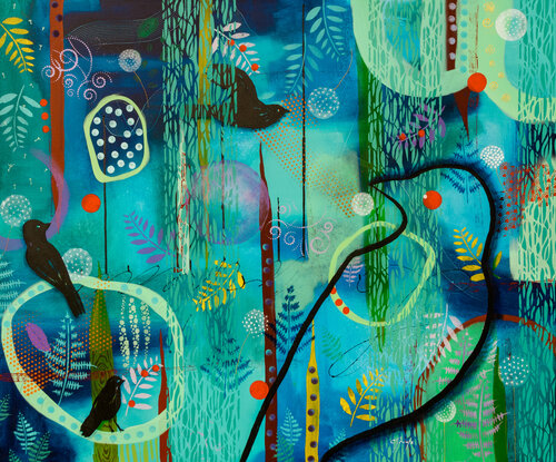 Le corbeau by Chantal Proulx, 회화 for Sale on Singulart