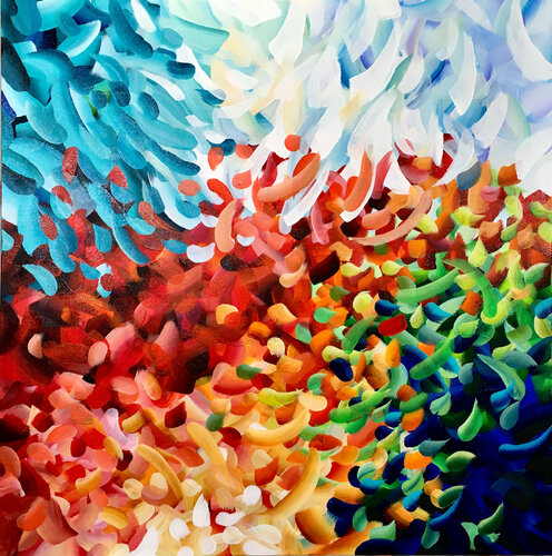 Blowing in the wind van Chantal Proulx, Schilderij te koop op Singulart