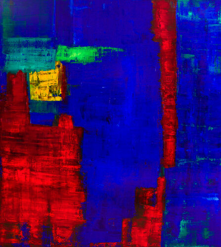 XXI - Reflexion  Red, Yellow, Blue- no3/ 2021 di Catherine Timotei, Pittura in vendita su Singulart
