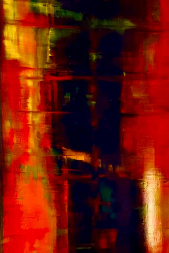 XXI- Réflection red,yellow,green for blue-2021 di Catherine Timotei, Pittura in vendita su Singulart