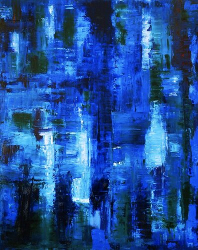 XXI- Reflection on Blue - 2014 di Catherine Timotei, Pittura in vendita su Singulart