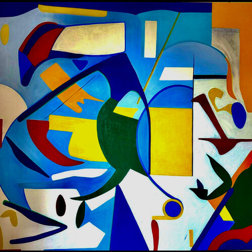 XXI – Hard edge abstraction – 1/2025 di Catherine Timotei, Pittura in vendita su Singulart