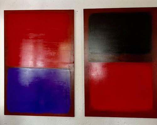 XXI- Le rouge et le noir-2021 di Catherine Timotei, Pittura in vendita su Singulart