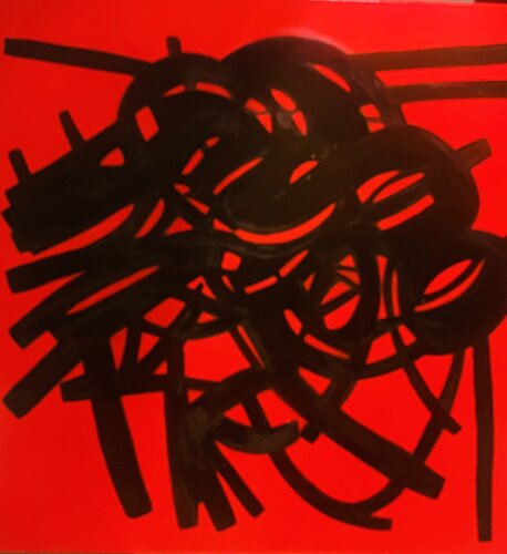 XXI- Interactivity Rouge et noir / 2020 di Catherine Timotei, Pittura in vendita su Singulart