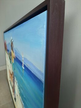 Sunny day on the beach by Ksenia Yarovaya (2019) : Painting