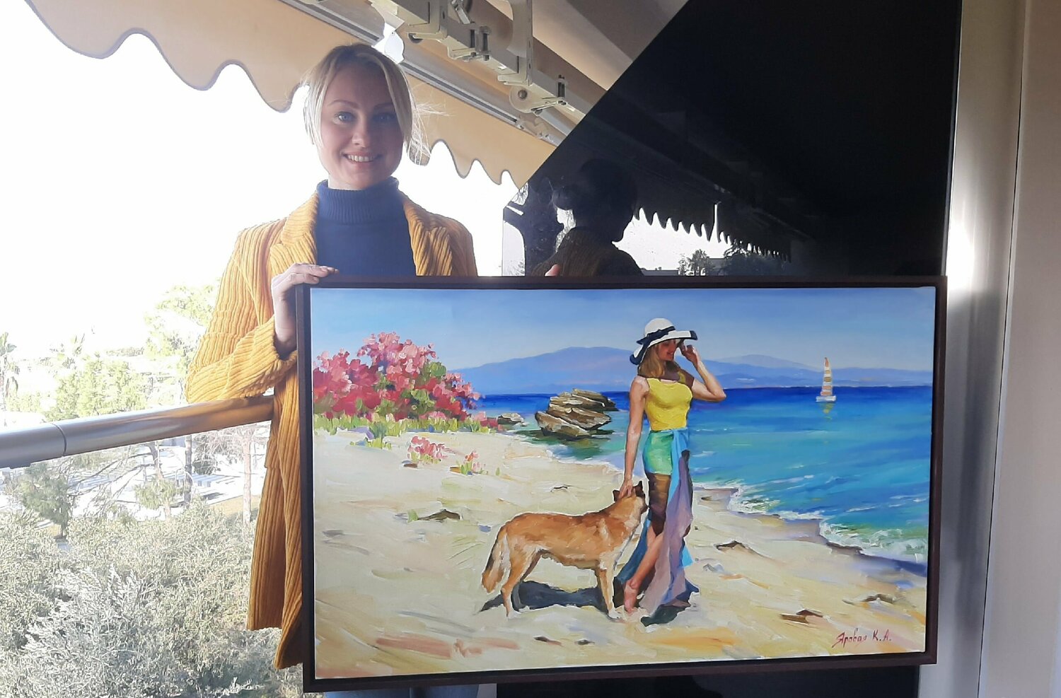 Sunny day on the beach by Ksenia Yarovaya (2019) : Painting