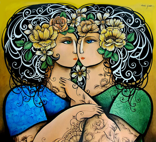 Más que amigas di María Griñó, Pittura in vendita su Singulart