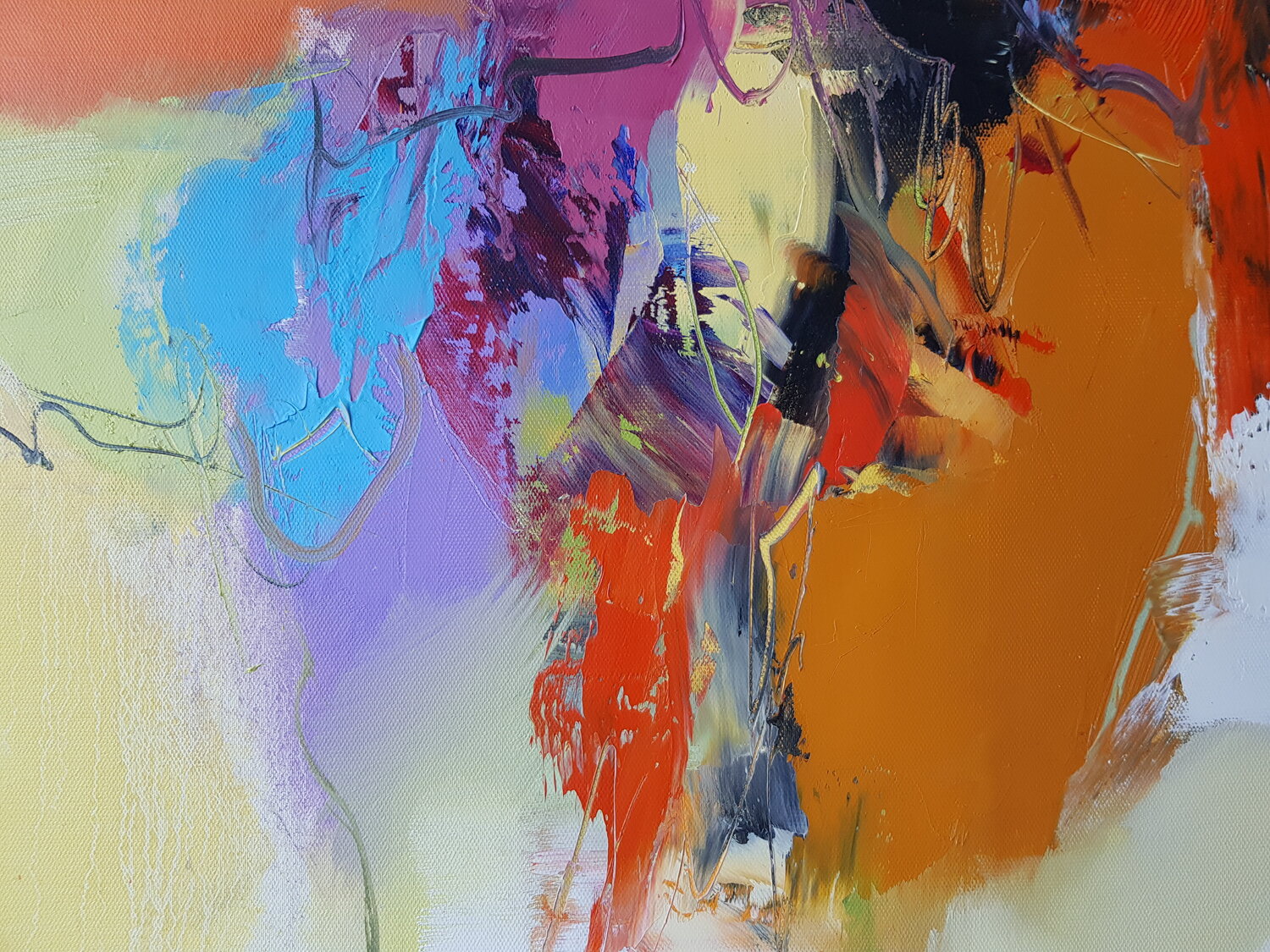 Light waterfall by Plamen Bibeschkov (2021) : Painting Oil on Canvas ...