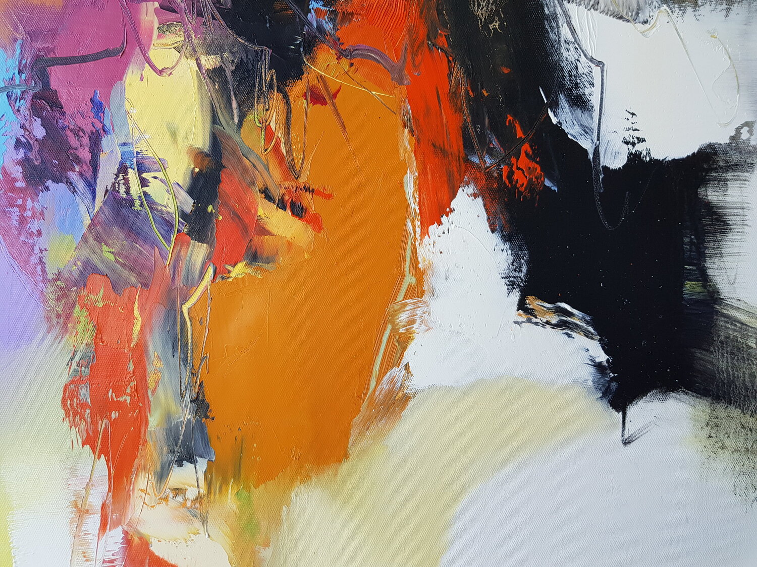 Light waterfall by Plamen Bibeschkov (2021) : Painting Oil on Canvas ...