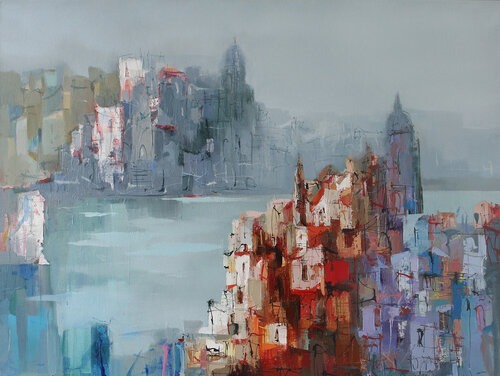 Lago di como di Plamen Bibeschkov, Pittura in vendita su Singulart