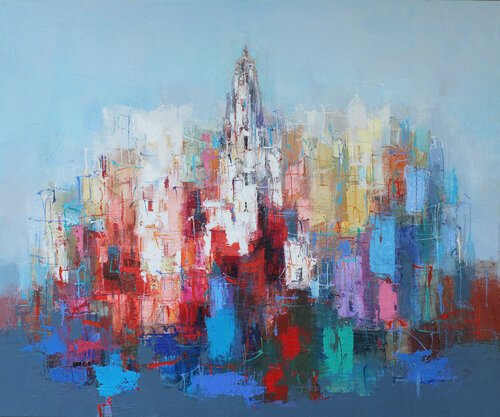 Evening in Menton by Plamen Bibeschkov, 油畫 for Sale on Singulart