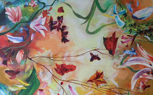 Geheimes Leben der Blumen XIV by Plamen Bibeschkov, 油畫 for Sale on Singulart