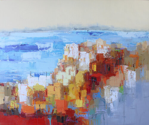 Summer in Côte d azur di Plamen Bibeschkov, Pittura in vendita su Singulart
