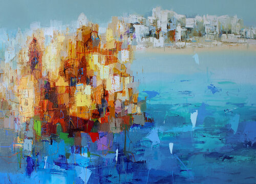 Cagnes-sur-Mer II by Plamen Bibeschkov, 油畫 for Sale on Singulart