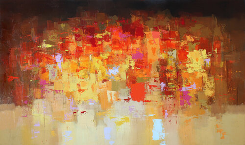 Night in Menton by Plamen Bibeschkov, 油畫 for Sale on Singulart