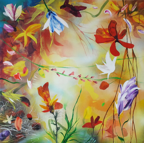 "Geheimes Leben der Blumen" I by Plamen Bibeschkov, 油畫 for Sale on Singulart