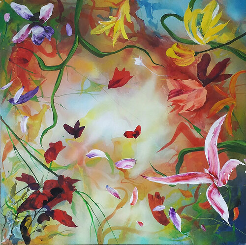 "Geheimes Leben der Blumen" II di Plamen Bibeschkov, Pittura in vendita su Singulart