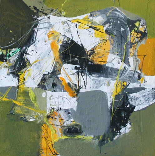 Komposition in Gelb by Plamen Bibeschkov, 油畫 for Sale on Singulart