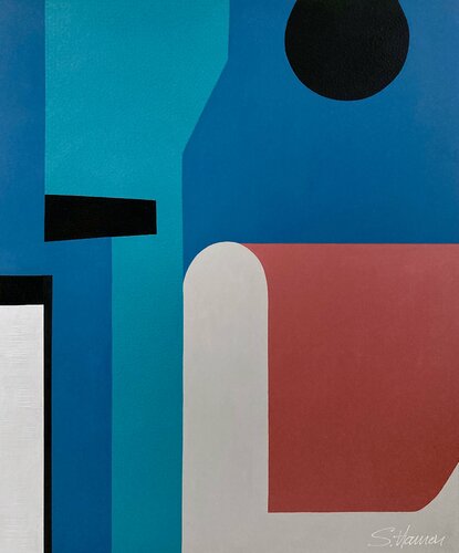 Soft geometry I von Sylvie Hamou, Malerei kaufen auf Singulart