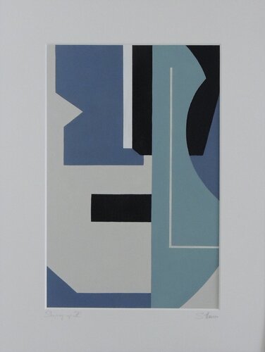 Shaping up II (blue series) von Sylvie Hamou, Malerei kaufen auf Singulart