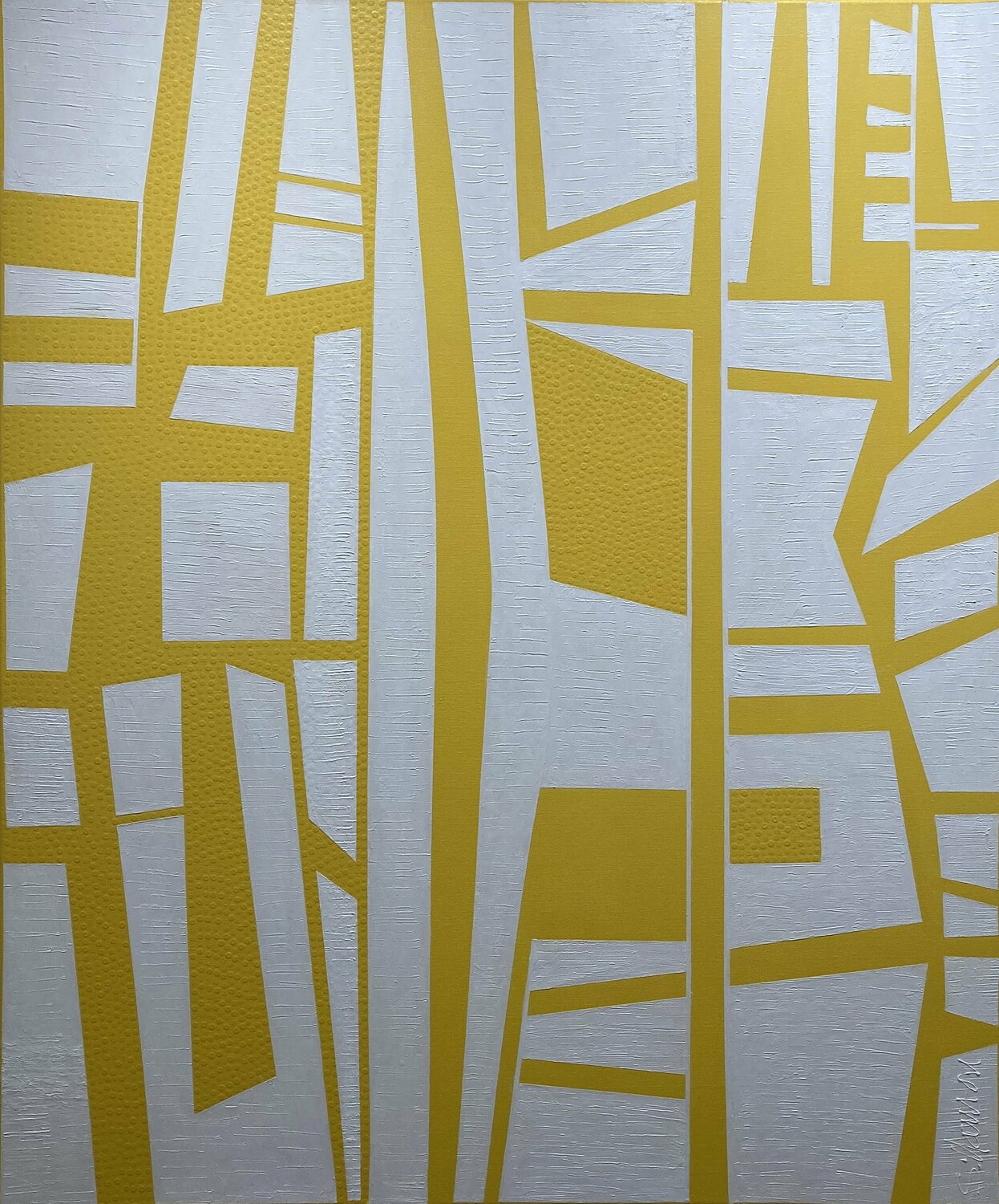Parts of a whole II (yellow) Sylvie Hamou Originalgemälde zu verkaufen