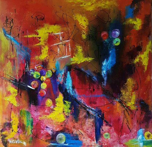 Automne, Les raisins de la colère di Beatrice Van Ez-Le Perru, Pittura in vendita su Singulart