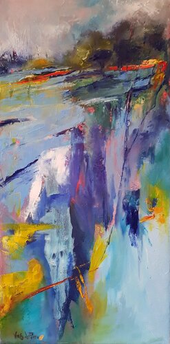 Coule l'Aven van Beatrice Van Ez-Le Perru, Schilderij te koop op Singulart