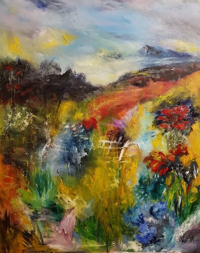 Je fuirais, je courrais, j'irais ! di Beatrice Van Ez-Le Perru, Pittura in vendita su Singulart