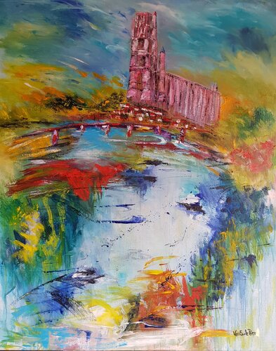 Sainte Cécile d'ALBI di Beatrice Van Ez-Le Perru, Pittura in vendita su Singulart