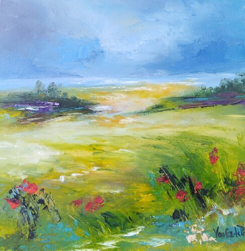 L' été est arrivé di Beatrice Van Ez-Le Perru, Pittura in vendita su Singulart