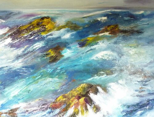 Autant en emportent les vagues di Beatrice Van Ez-Le Perru, Pittura in vendita su Singulart