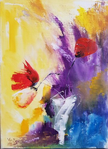Vase  Blanc par Beatrice Van Ez-Le Perru, Peinture en vente sur Singulart