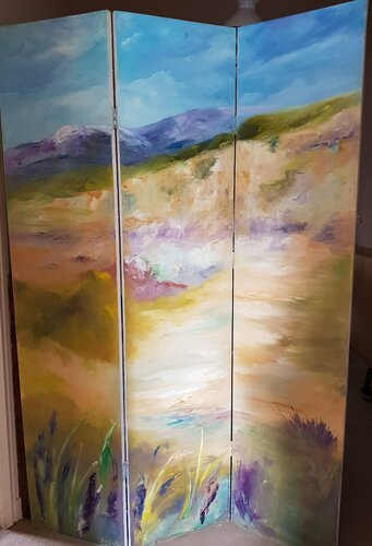 Triptyque / Paravent van Beatrice Van Ez-Le Perru, Schilderij te koop op Singulart