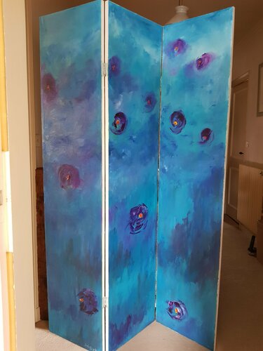 Triptyque / Paravent by Beatrice Van Ez-Le Perru, 회화 for Sale on Singulart