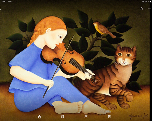 « Écoute, écoute » by Genevieve Jost, Painting for Sale on Singulart