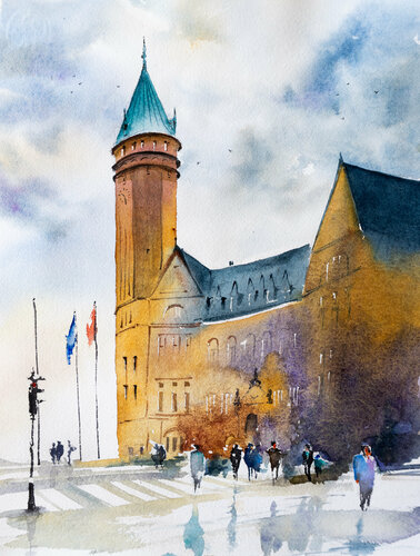 ***Castle*** van Yuriy Kraft, Werk op papier te koop op Singulart